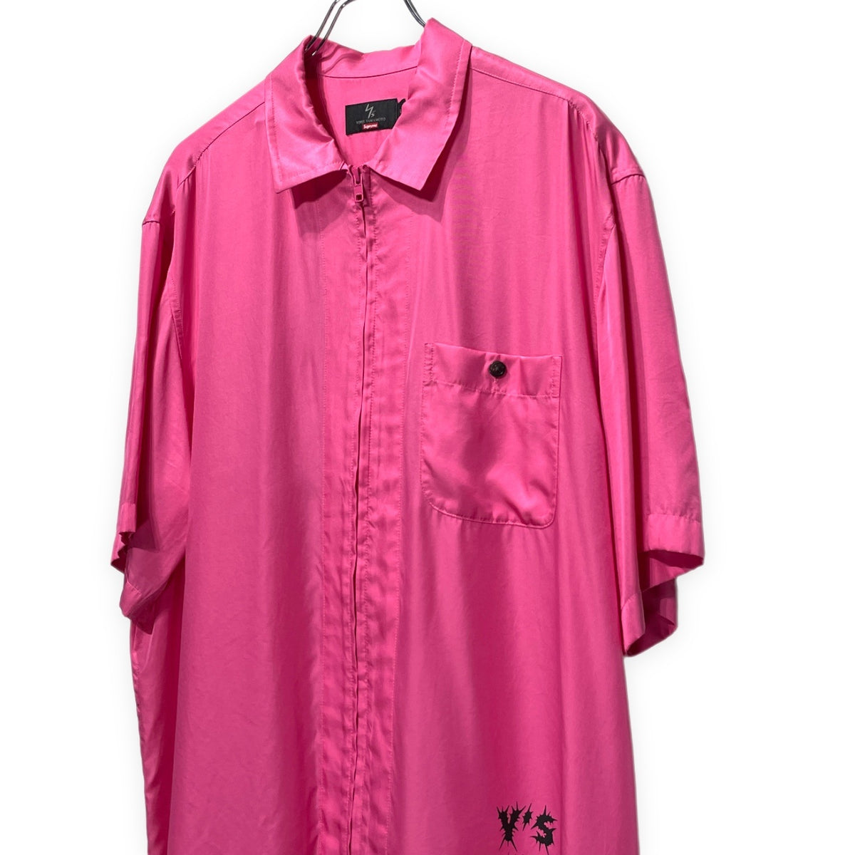 Y's × Supreme 25AW Silk Zip Up S/S Shirt シルクレーヨンスカルプリントジップアップシャツ 半袖 ブラウス トップス Yohji Yamamoto ヨウジヤマモト ワイズ シュプリーム メンズ