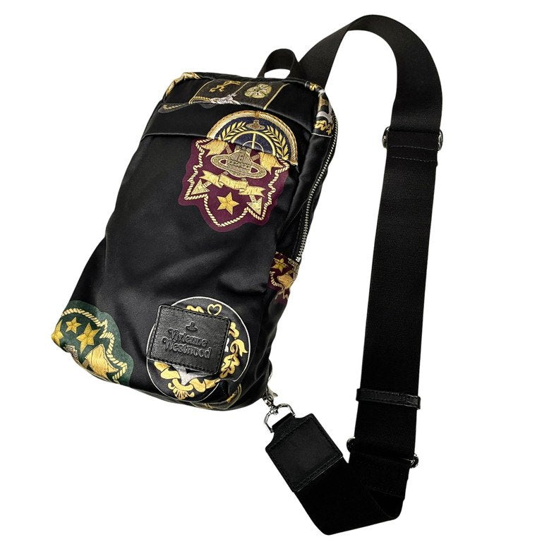 Vivienne Westwood 紋章オーブプリントレザーパッチボディバッグ ショルダー 鞄 カバン ヴィヴィアンウエストウッド メンズ レディース ユニセックス