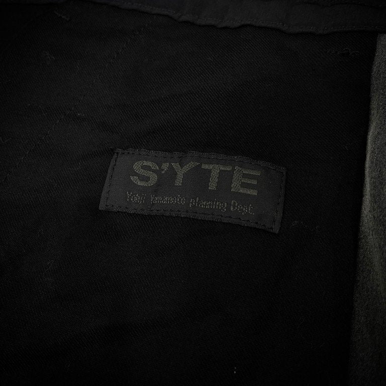 S'YTE Yohji Yamamoto 23SS INKJET PRINTED CROW PANTS インクジェットプリントカラスパンツ 総柄 ドローストリングイージーパンツ ボトムス ヨウジヤマモト メンズ レディース ユニセックス