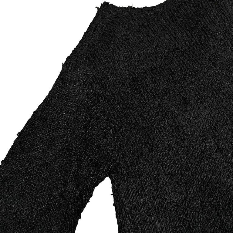 Kheiki 23SS Hand Knitting Sweater Linen Boucle Yarn リネンコットンブークレハンドニットセーター 03S08 定価47,300円 ケイキ