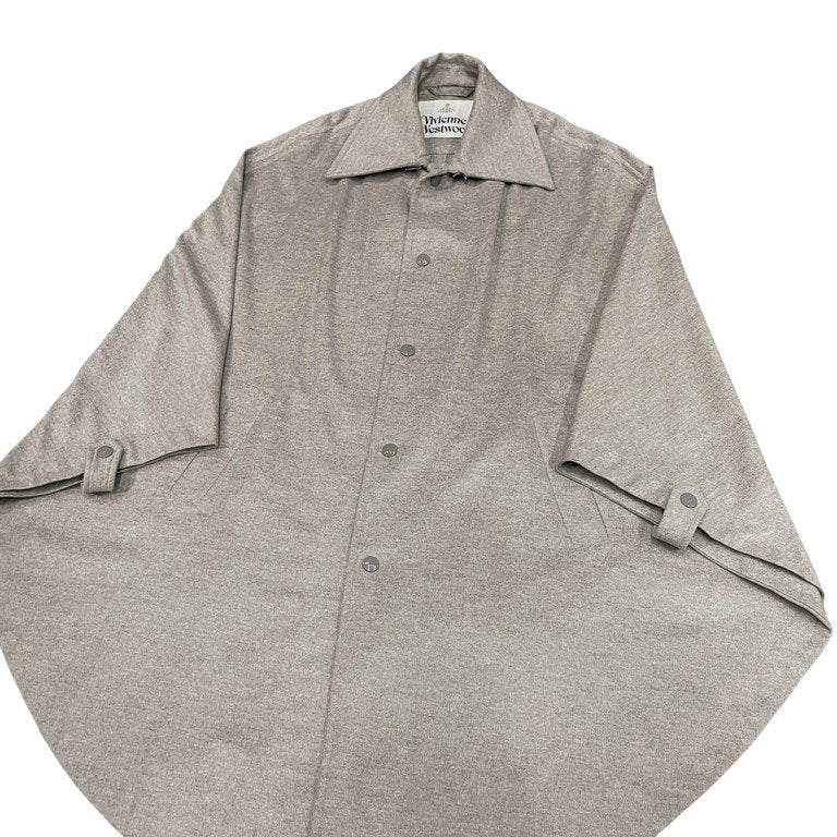 Vivienne Westwood 23AW サークルシルエットウールオーバーサイズポンチョ マント ケープ ドルマン 変形 コート ジャケット ブルゾン アウター ヴィヴィアンウエストウッド マン メンズ レディース ユニセックス