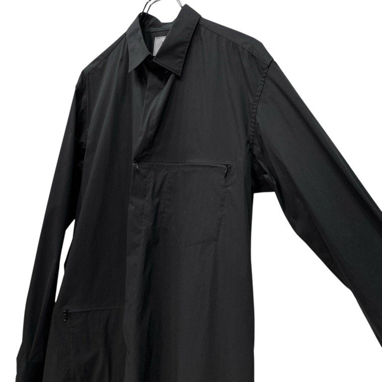 Y-3 20SS CLASSIC SHIRT ジップデザインストレッチブロードロングシャツ ブラウス トップス ロゴ 定価30,800円 Yohji Yamamoto adidas ヨウジヤマモト アディダス ワイスリー メンズ レディース ユニセックス