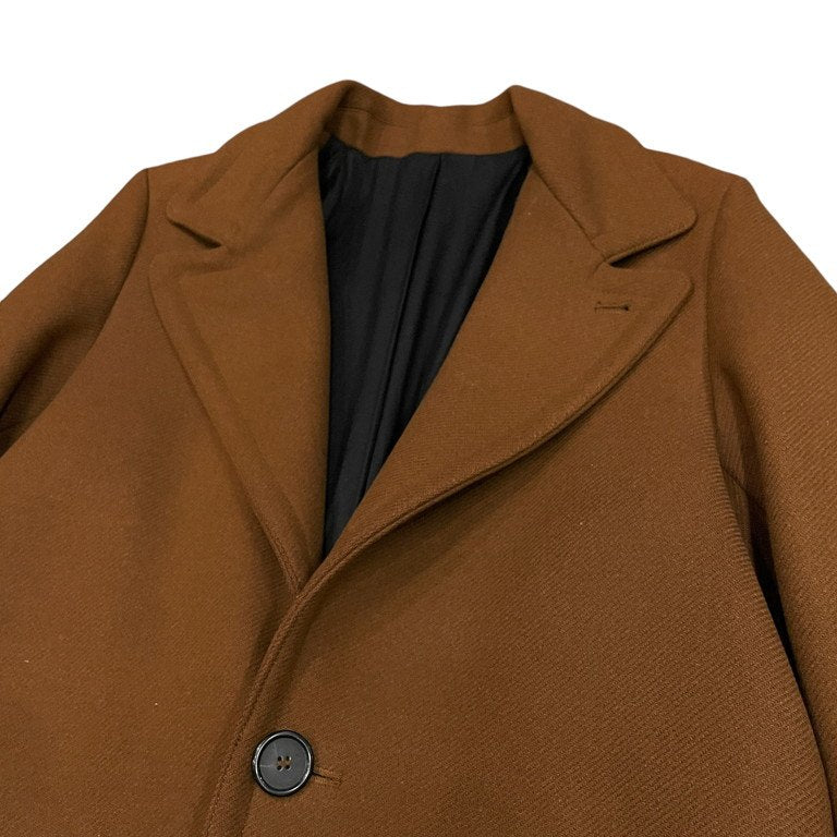 AMI Alexandre Mattiussi 17AW ウール2Bロングコート チェスター ジャケット ブルゾン アウター H17M300.218 282 TABAC アミアレクサンドルマテュッシ メンズ