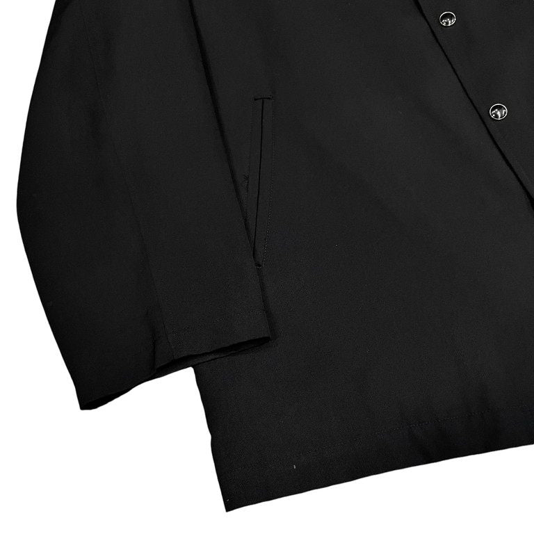 Y's for men ウールギャバジンノッチドラペル4Bスナップボタンアンコンテーラードジャケット Archive 90s 肩パットレス カバーオール ハーフコート Yohji Yamamoto Pour Homme ヨウジヤマモトプールオム ワイズフォーメン メンズ
