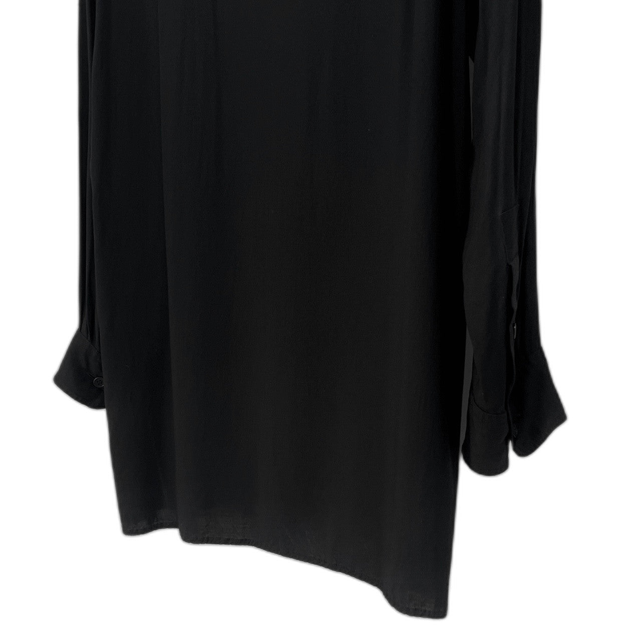 Yohji Yamamoto power of the WHITE shirt 25SS RAYON MONOCHROME PANEL TUCK COLLAR SHIRT レーヨンローンモノクロパネル切替ロングシャツ ブラウス トップス 定価71,500円 ヨウジヤマモトプールオム パワーオブザホワイトシャツ