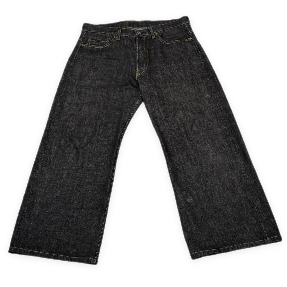 Y's for men オフセットセンターループセルビッジブラックデニムパンツ セルヴィッジ 赤耳 ジーンズ ボトムス Archive Yohji Yamamoto Pour Homme ヨウジヤマモトプールオム ワイズフォーメン メンズ