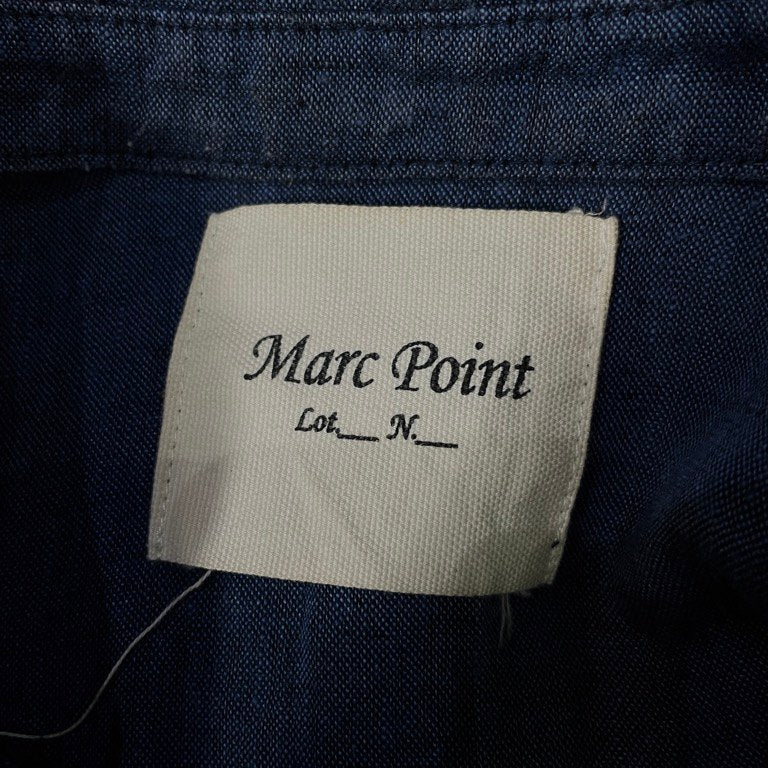 MARC POINT リネンカットオフラウンドロングシャツ ブラウス トップス マークポイント メンズ