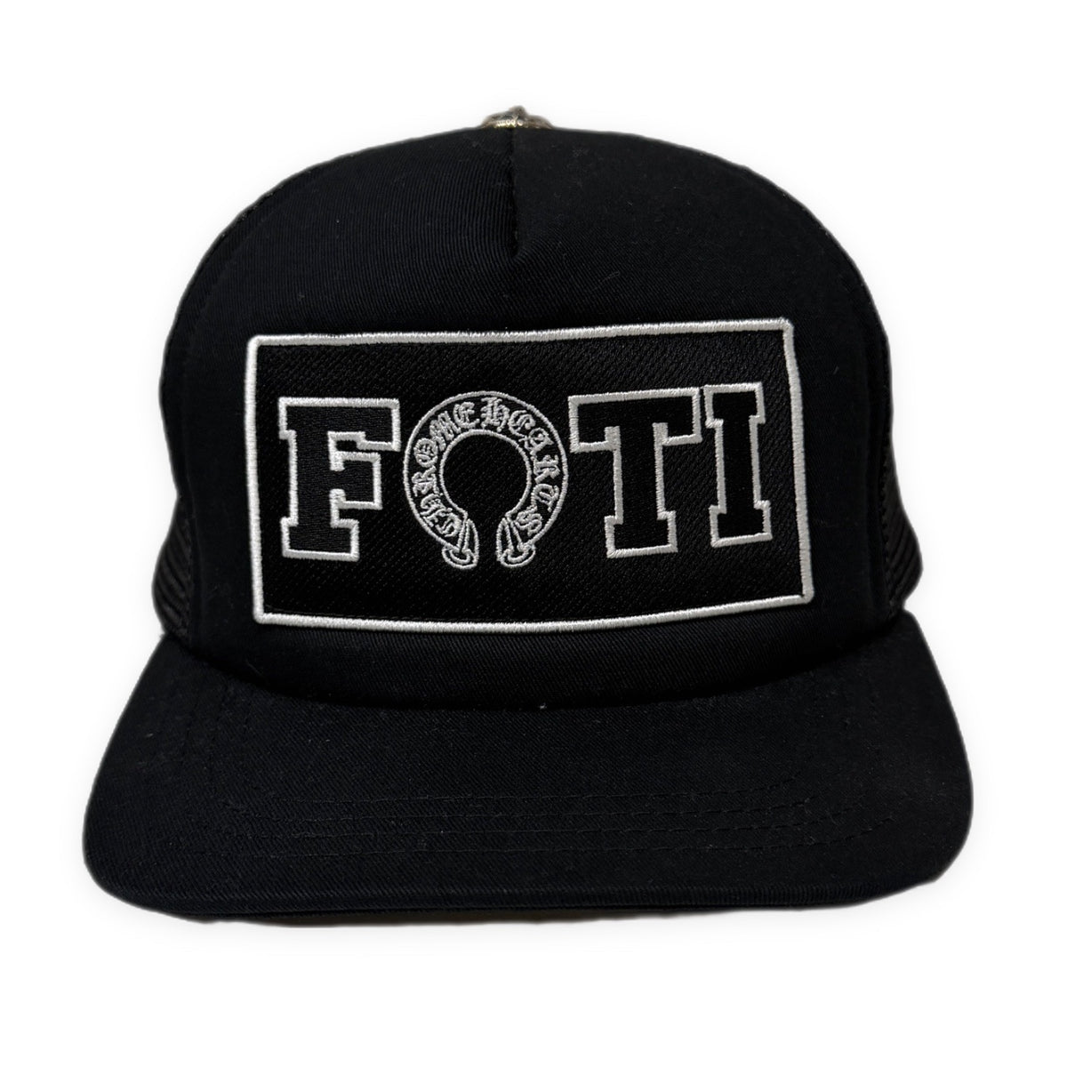 CHROME HEARTS × FOTI スクロールラベルパッチメッシュキャップ クロスボール 帽子 ハット 服飾雑貨 小物 CH クロムハーツ Joe Foti フォティ メンズ レディース ユニセックス