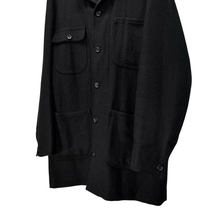 Y's for men リネンウールツイード切替ハーフコート ジャケット ブルゾン アウター Archive Yohji Yamamoto Pour Homme ヨウジヤマモトプールオム ワイズフォーメン メンズ