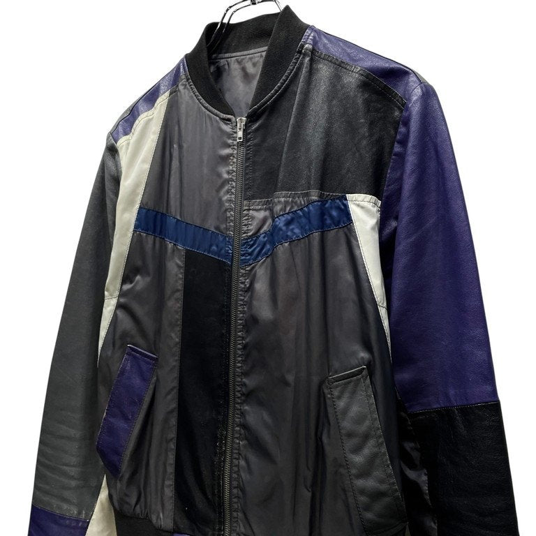 Maison Martin Margiela 10 07SS 再構築レザーパッチワークブルゾン ジャケット コート アウター Archive 00s 本人期 メゾンマルタンマルジェラ メンズ