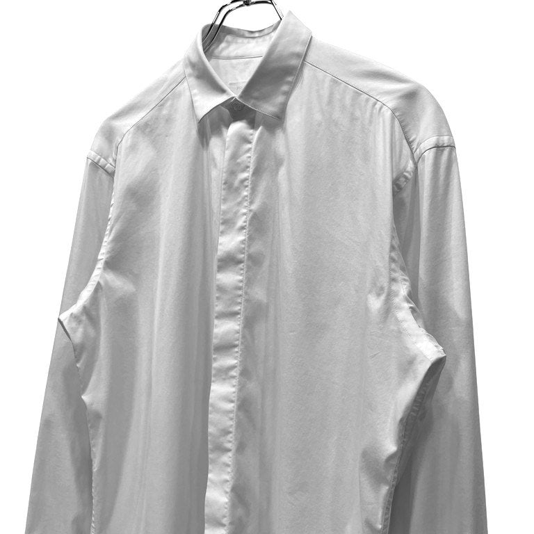 PRADA ストレッチコットンフライフロントプレーンシャツ ブラウス トップス 比翼 プラダ メンズ