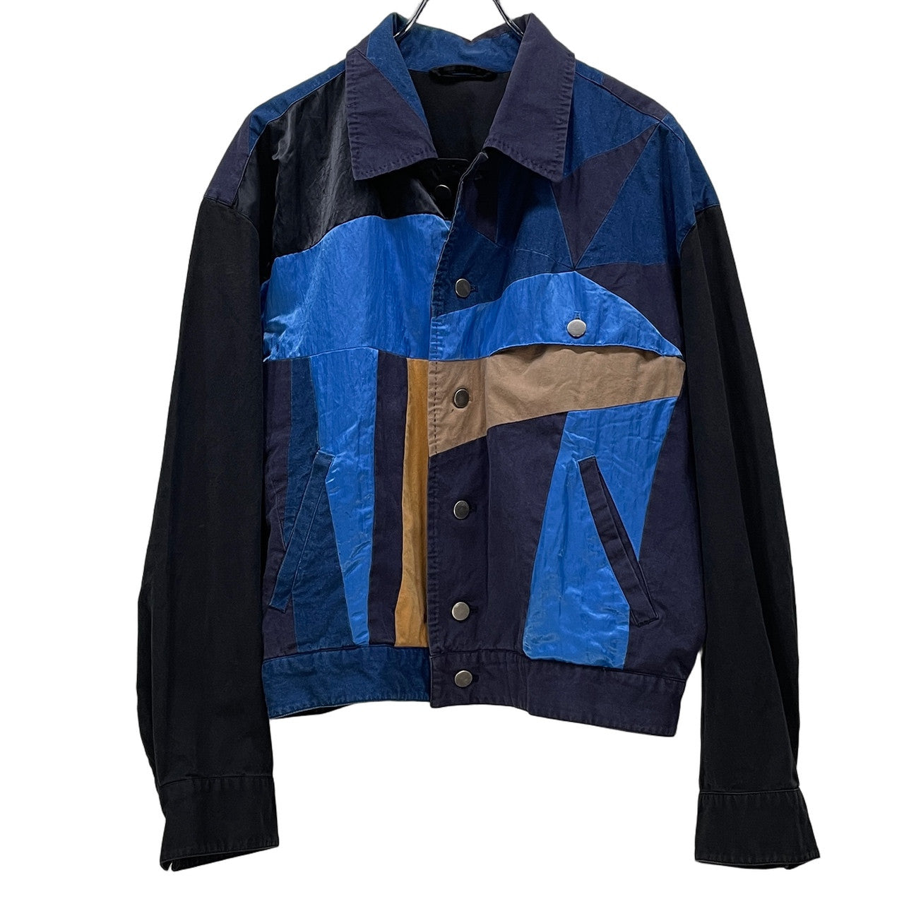 ISSEY MIYAKE MEN 93SS パッチワークコットンナイロントラッカーブルゾン ジャケット コート アウター Archive 90s 本人期 三宅一生 イッセイミヤケ メン メンズ