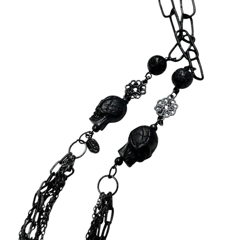 Jean Paul GAULTIER ダブルスカルマルチチェーンネックレス 一点物 激レア 希少 Archive 90s 00s JPG 未使用 ペンダント アクセサリー ジャンポールゴルチエ メンズ レディース ユニセックス