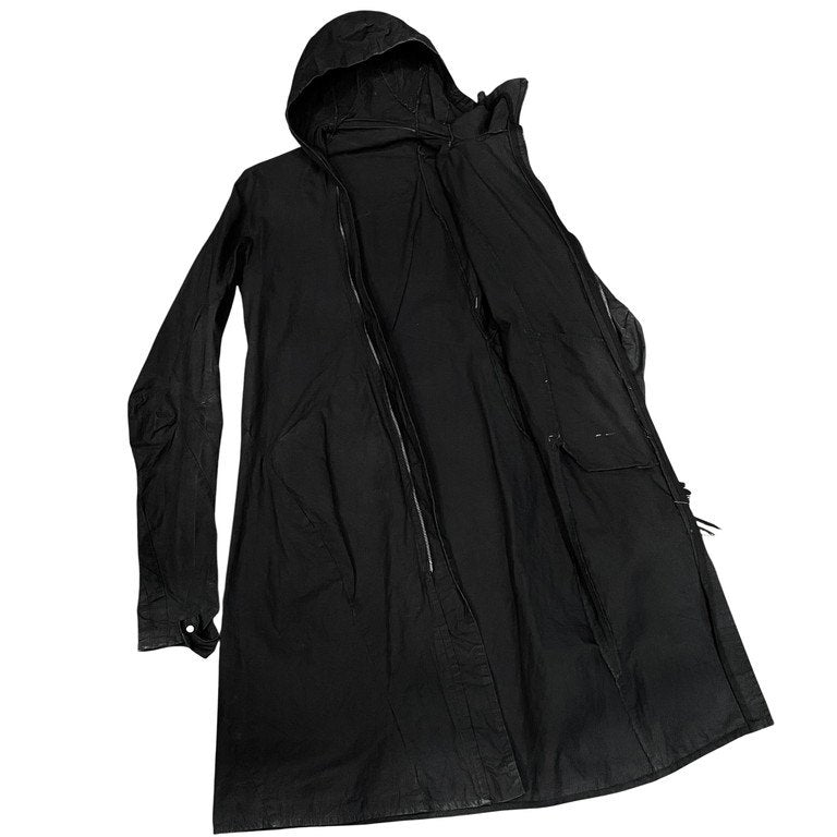 LEON EMANUEL BLANCK HIGH NECK HOODED DISTORTION COAT ハイネックフーデッドディストーションロングコート レオンエマニュエルブランク メンズ