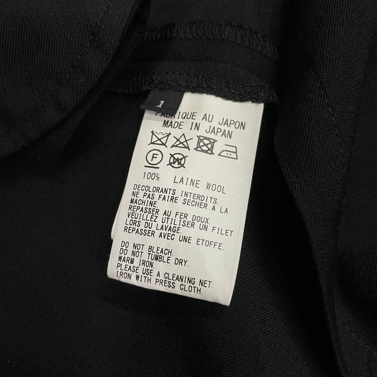 Y's 23AW ウールギャバジン多釦ウエストゴムアシンメトリードレープスカート イージー パンツ ボトムス Yohji Yamamoto Femme ヨウジヤマモトファム ワイズ レディース