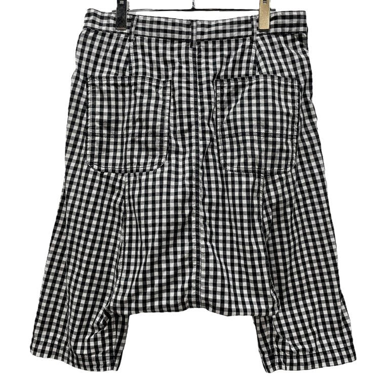 BLACK COMME des GARCONS ギンガムチェックサルエルハーフパンツ ショーツ ショート ボトムス ブラック コムデギャルソン メンズ レディース ユニセックス