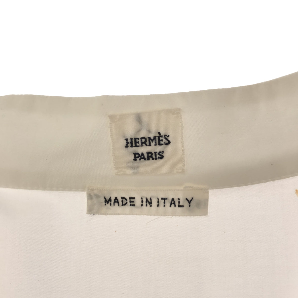 HERMES HERMES セリエボタンVネックシャツプルオーバー 36