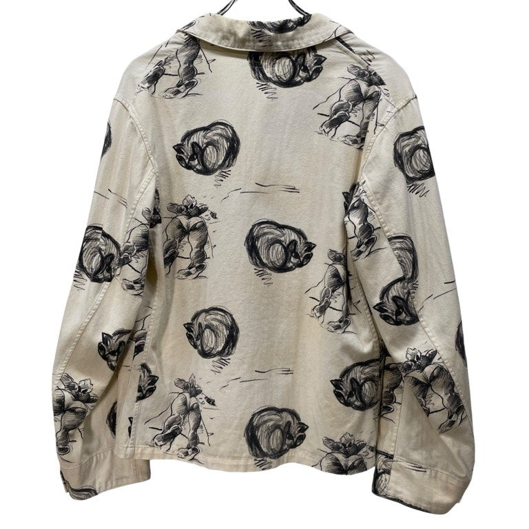 KAPITAL 14SS かつらぎスケッチビーチCAT PT ノルウェーワークジャケット 総柄 ブルゾン アウター キャピタル メンズ レディース ユニセックス