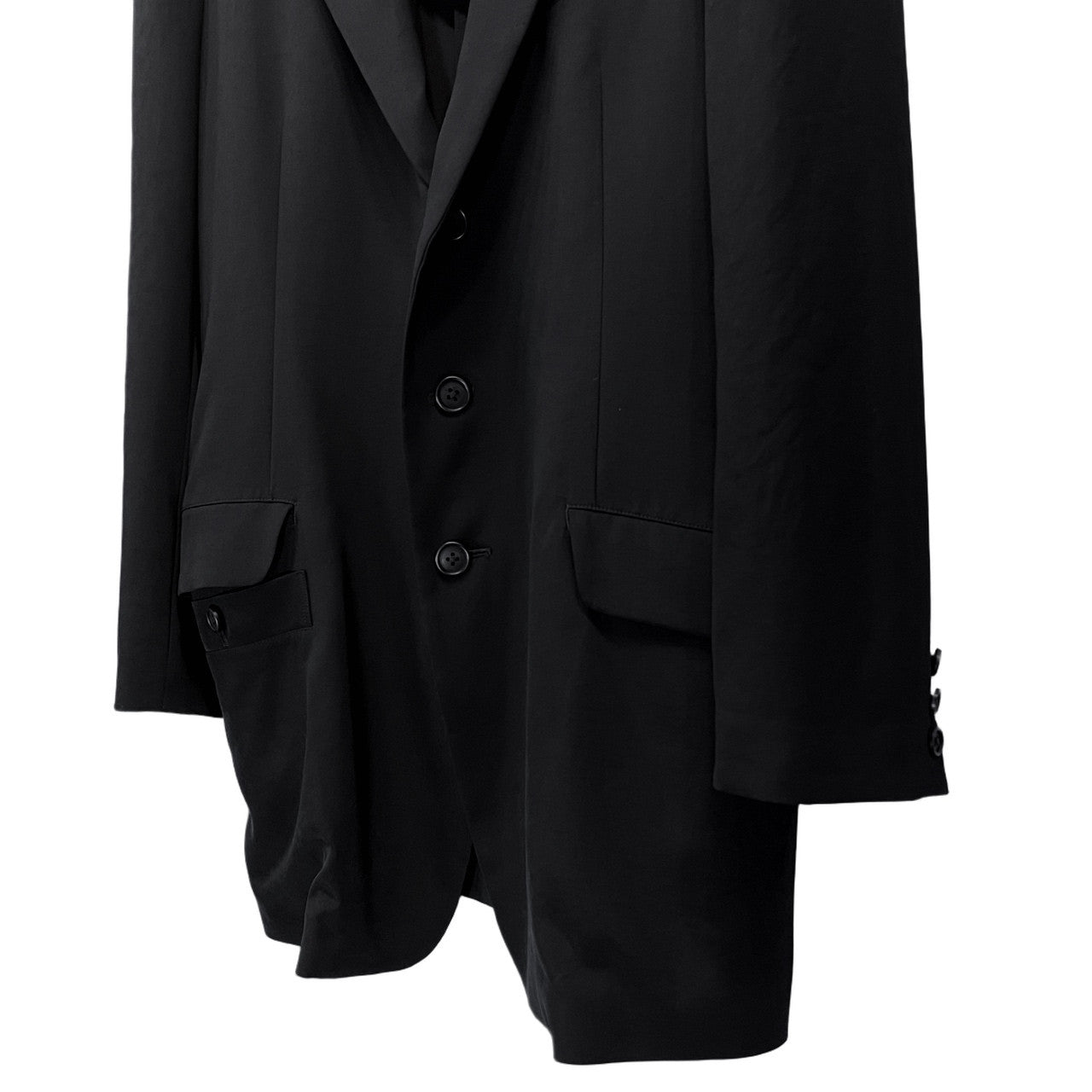 Y's for men 25SS TA TUXEDO TURN BACK COLLAR JACKET トリアセテートポリエステル袖裏地ストライプターンバックカラー3Bテーラードジャケット ブルゾン コート アウター Yohji Yamamoto Pour Homme ヨウジヤマモト メンズ