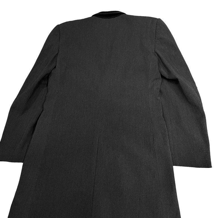 5351 POUR LES HOMMES レザーピークドラペルチェスターフィールドコート Archive 90s ロングジャケット