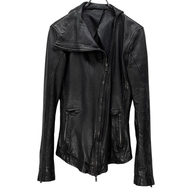 LEON LOUIS 16AW SMALL COLLAR LEATHER JACKET ハイネックラムレザージャケット ブルゾン コート アウター レオンルイス メンズ