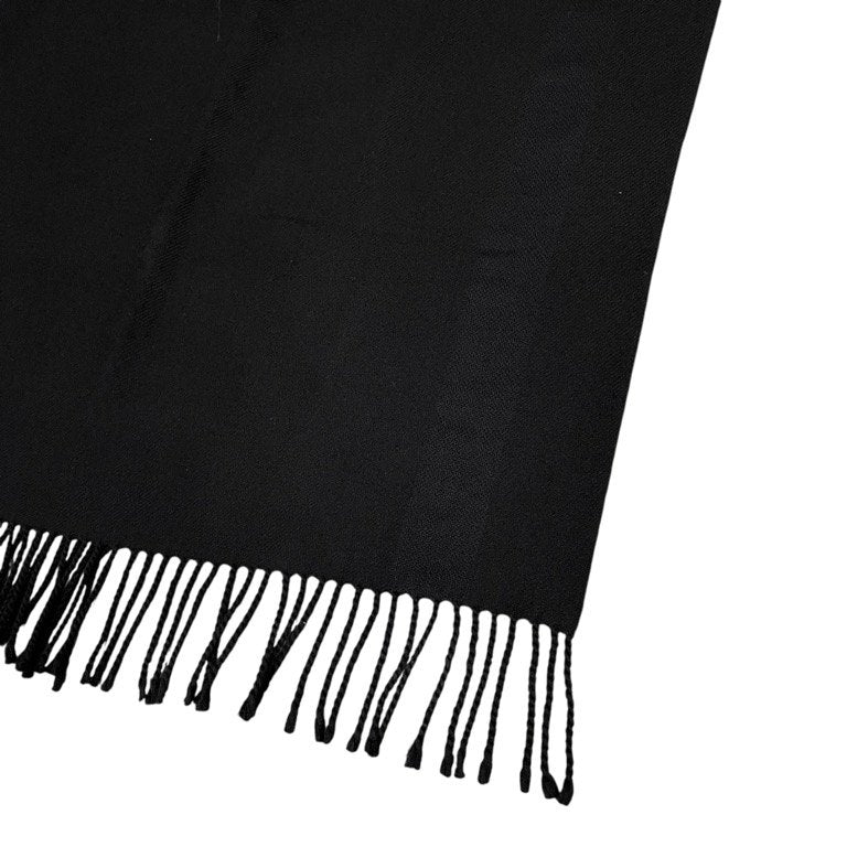 Yohji Yamamoto Femme ウールシルクフランネル大判フリンジマフラー ストール スカーフ Archive 服飾小物 ヨウジヤマモトファム レディース メンズ ユニセックス