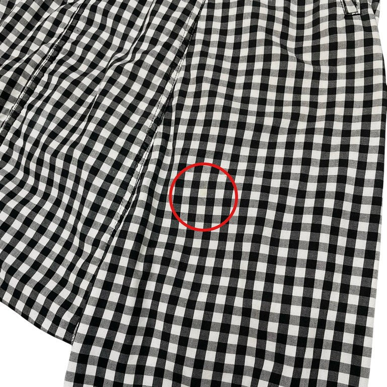 BLACK COMME des GARCONS ギンガムチェックサルエルハーフパンツ ショーツ ショート ボトムス ブラック コムデギャルソン メンズ レディース ユニセックス