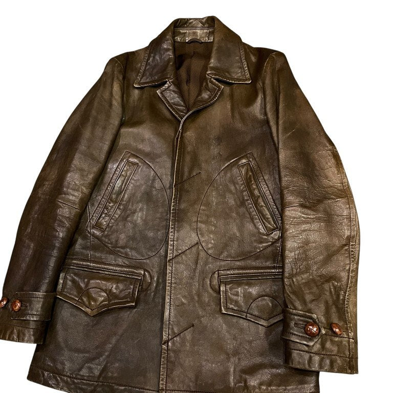 NUMBER NINE 08AW ラムレザーシルクライニングカーコート ジャケット ブルゾン アウター Archive MY OWN PRIVATE PORTLAND ポートランド期 ナンバーナイン メンズ