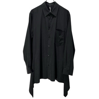 Ground Y 19AW トリアセテートポリエステルサイドフラシドレープロングシャツ ブラウス トップス Yohji Yamamoto グラウンドワイ ヨウジヤマモト メンズ レディース ユニセックス