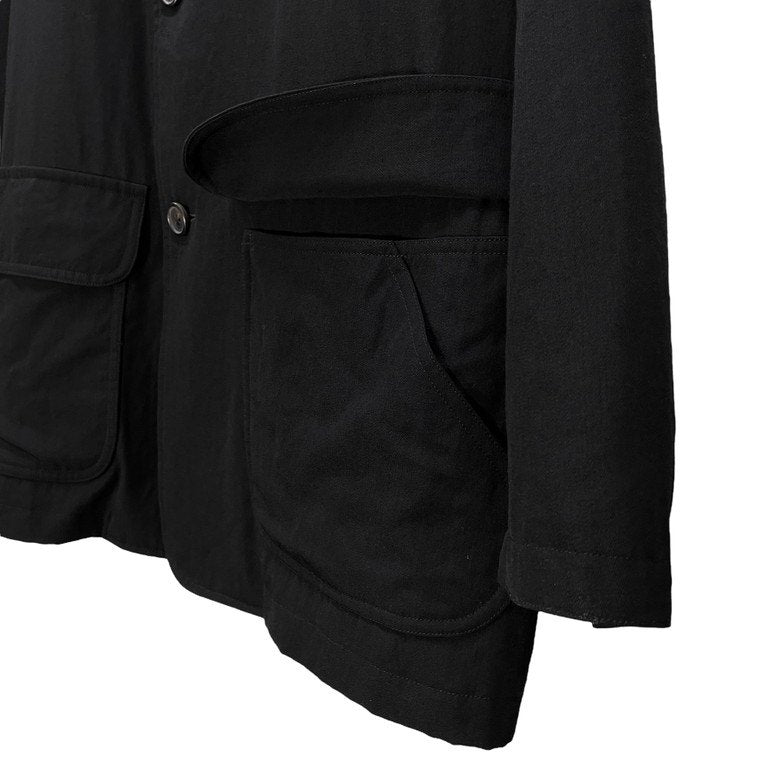 Y's for men ウールギャバジンアクションプリーツハーフコート ジャケット ブルゾン アウター カバーオール Archive 90s Yohji Yamamoto Pour Homme ヨウジヤマモトプールオム ワイズフォーメン メンズ