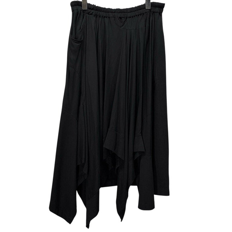 Ground Y 18SS ランダムカットヘム切替レーヨンドローストリングスカート ボトムス パンツ Yohji Yamamoto グラウンドワイ ヨウジヤマモト レディース