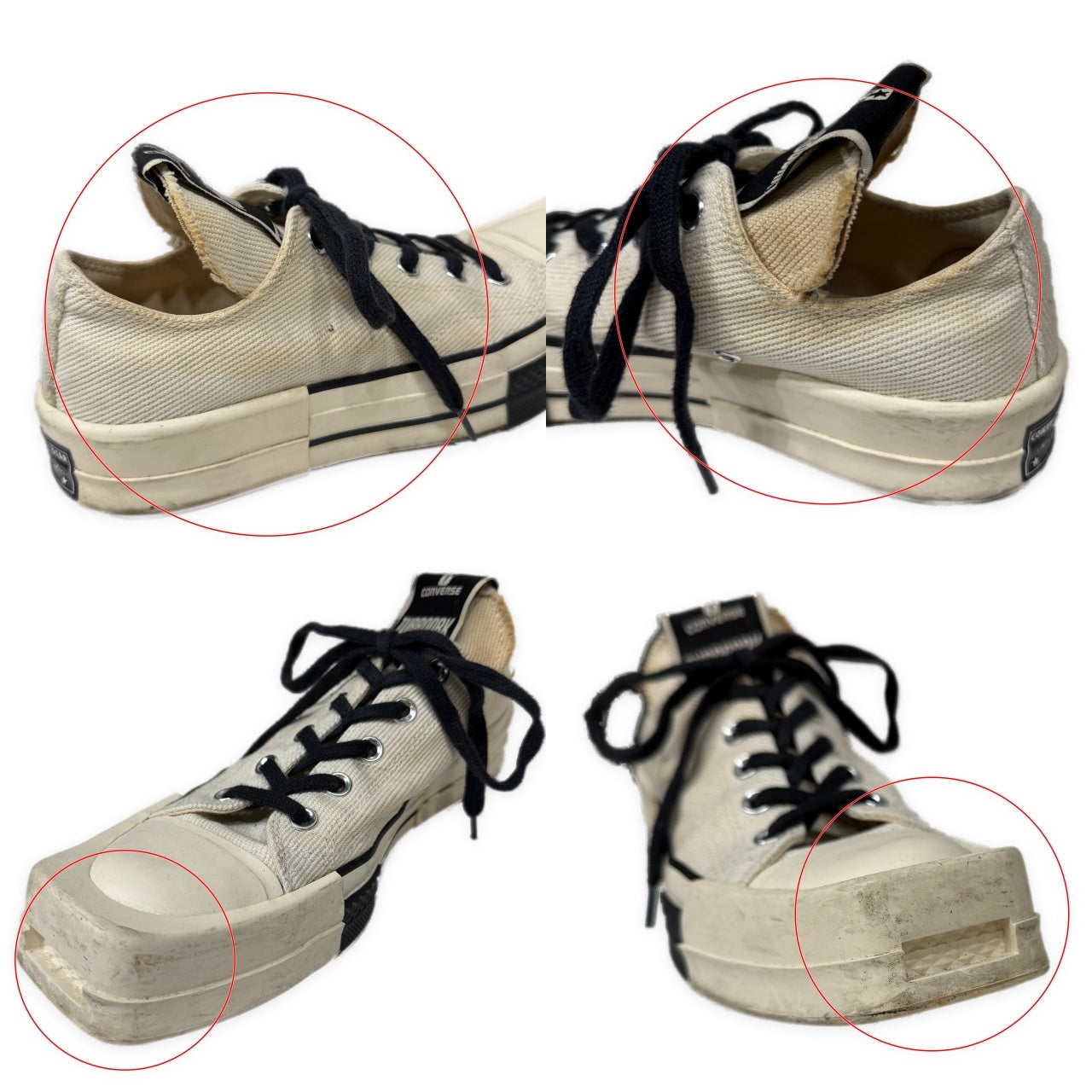 Rick Owens DRKSHDW × CONVERSE TURBODRK OX CHUCK 70 ターボダーク チャックテイラー スクエアトゥローカットスニーカー シューズ 靴 クツ DC02AX766 CTDR1 リックオウエンス ダークシャドウ コンバース メンズ レディース