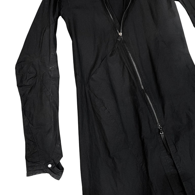 LEON EMANUEL BLANCK HIGH NECK HOODED DISTORTION COAT ハイネックフーデッドディストーションロングコート レオンエマニュエルブランク メンズ