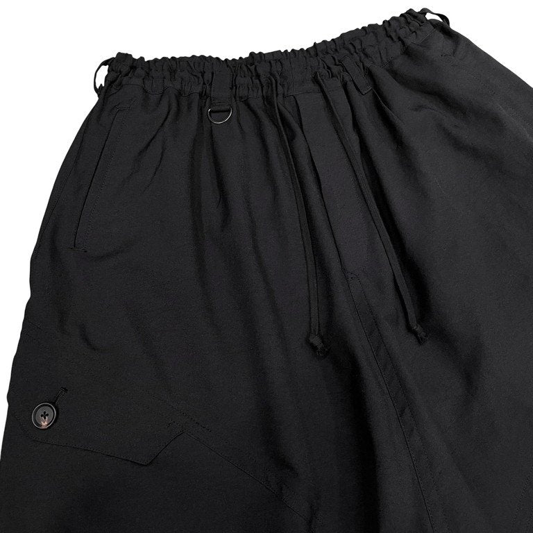 S'YTE Yohji Yamamoto SHIWANOARU P/E STRETCH TWILL SWITCHING SEAM POCKET 6-QUARTER-LENGTH SAROUEL PANTS ストレッチポリエステルツイルサルエルカーゴハーフパンツ サイト ヨウジヤマモト メンズ レディース ユニセックス