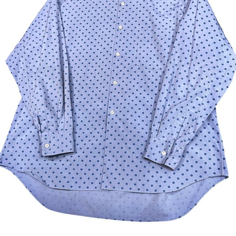 COMME des GARCONS SHIRT ポルカドットプリントレギュラーカラーオーバーサイズコットンシャツ 総柄 水玉 ブラウス Archive 90s コムデギャルソン メンズ