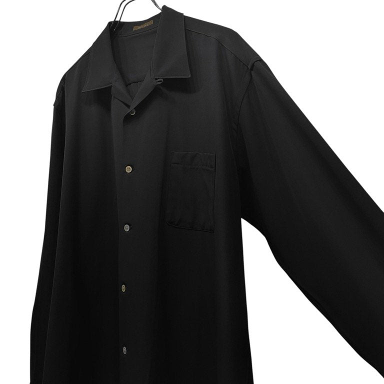 Y's for men ウールタキシードクロスオープンカラーオーバーサイズシャツ ブラウス トップス 開襟 Archive 90s ビッグシルエット Yohji Yamamoto Pour Homme ヨウジヤマモトプールオム ワイズフォーメン メンズ