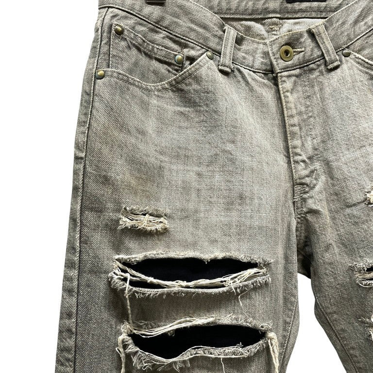 The Viridi-anne グレーデニムダメージ加工5ポケットデニムパンツ ジーンズ Archive 初期