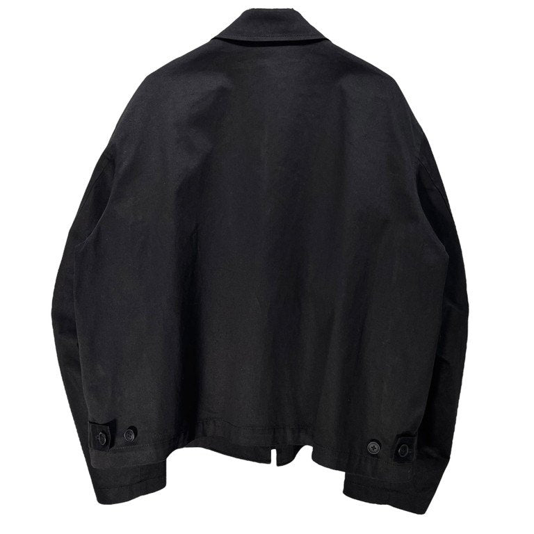 Y's for men 24AW FLAP POCKET BLOUSON WITH PIECE NAME コットンギャバジンフラップポケットジップアップブルゾン シングルライダースジャケット ピスネーム MO-Y03-017 定価73,700円 ヨウジヤマモトプールオム ワイズフォーメン