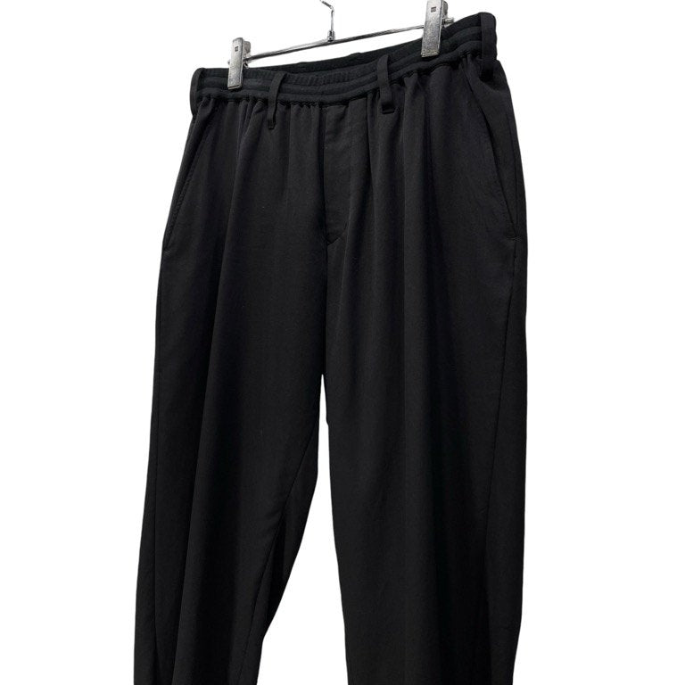 REGULATION Yohji Yamamoto MEN 16AW ウールギャバジン裾リブイージーワイドパンツ ウエストゴムシャーリング ドローストリング ボトムス Pour Homme レギュレーション ヨウジヤマモト メン メンズ
