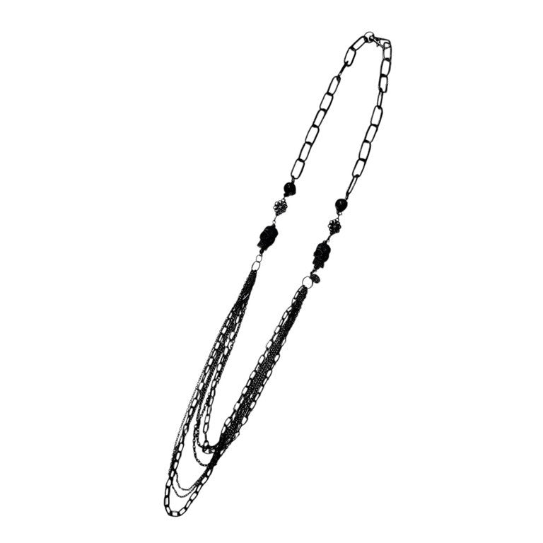 Jean Paul GAULTIER ダブルスカルマルチチェーンネックレス 一点物 激レア 希少 Archive 90s 00s JPG 未使用 ペンダント アクセサリー ジャンポールゴルチエ メンズ レディース ユニセックス