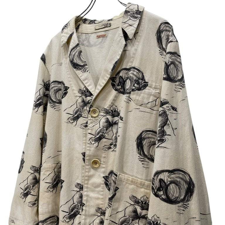 KAPITAL 14SS かつらぎスケッチビーチCAT PT ノルウェーワークジャケット 総柄 ブルゾン アウター キャピタル メンズ レディース ユニセックス