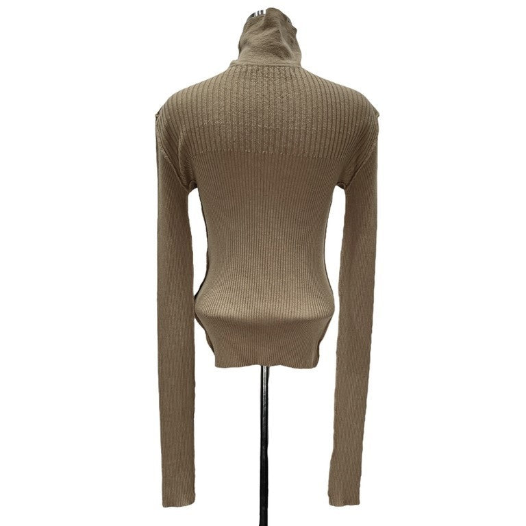 JUNYA WATANABE COMME des GARCONS 92AW First Collection インサイドアウト再構築リブ編み切替タートルネックニットセーター ハイネック Archive 90s 希少 ファーストコレクション ジュンヤワタナベ コムデギャルソン レディース