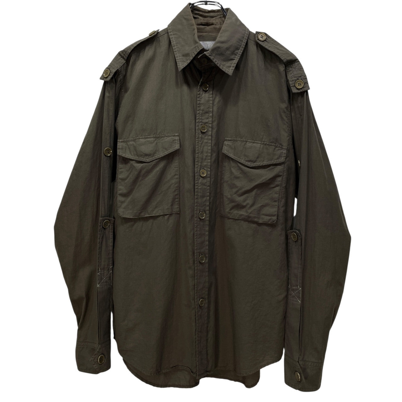 Y's for men コットンギャバジン襟着脱エポレット付ダブルポケットミリタリーシャツ ブラウス トップス Archive Yohji Yamamoto Pour Homme ワイズフォーメン ヨウジヤマモトプールオム メンズ