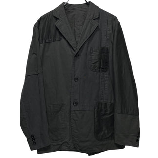 COMME des GARCONS HOMME 21SS コットンリネン製品染め切替パッチワークジャケット ブルゾン コート アウター コムデギャルソンオム メンズ