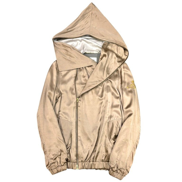 Vivienne Westwood MAN キュプラレーヨンサテン魔女フードリブブルゾン ジャケット コート アウター オーブ刺繍 ヴィヴィアンウエストウッド マン メンズ