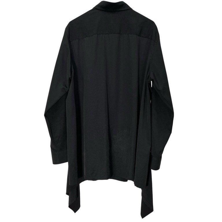 Ground Y 19AW トリアセテートポリエステルサイドフラシドレープロングシャツ ブラウス トップス Yohji Yamamoto グラウンドワイ ヨウジヤマモト メンズ レディース ユニセックス