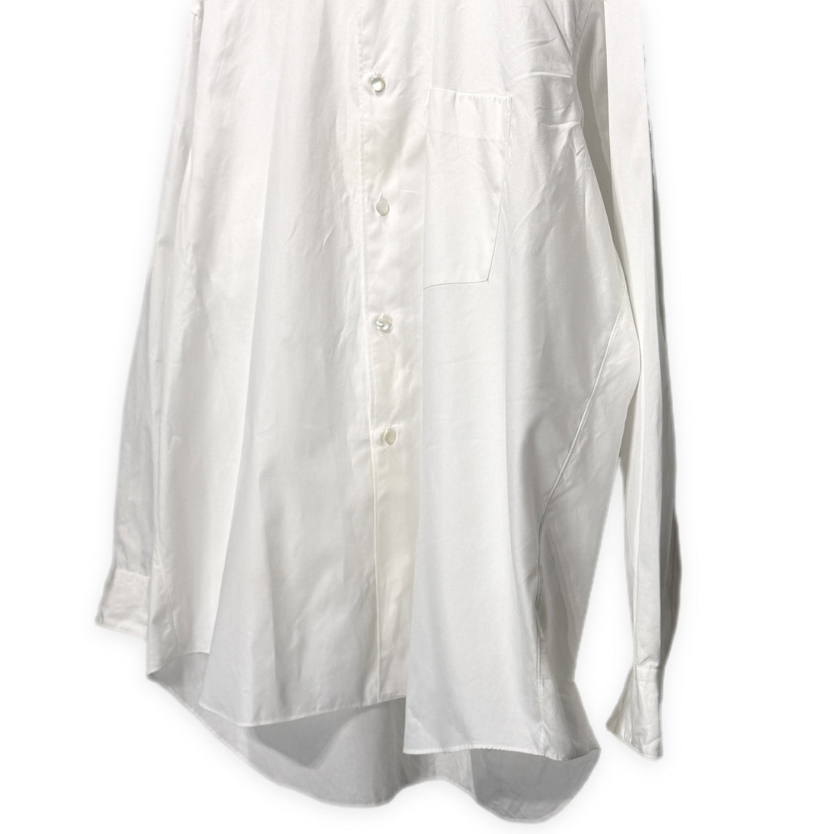 COMME des GARCONS HOMME PLUS 89AW ブロードパールボタンデタッチャブルカラーシャツ ブラウス トップス バンドカラー Archive 80s コムデギャルソンオムプリュス メンズ