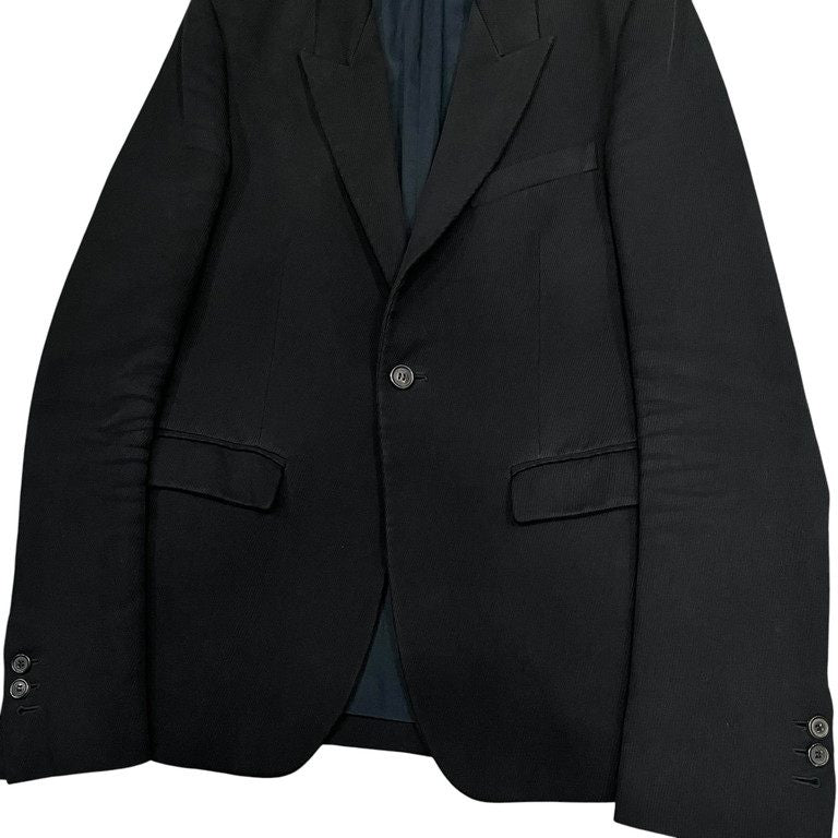 BALMAIN HOMME 12SS コットンリネン1ボタンロングアームテーラードジャケット ブルゾン コート アウター Olivier Rousteing オリヴィエルスタン期 バルマンオム メンズ