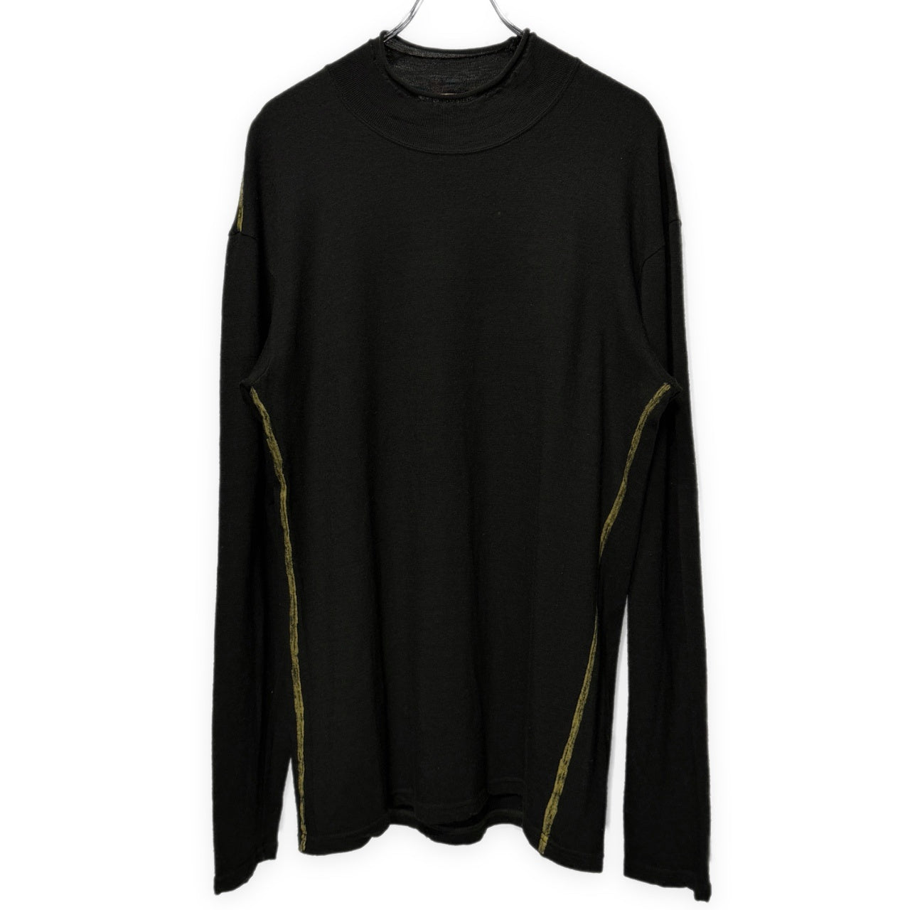 ISSEY MIYAKE MEN 00AW 製品染めシームラインデザインモックネックニットセーター トップス Archive 00s イッセイミヤケメン メンズ