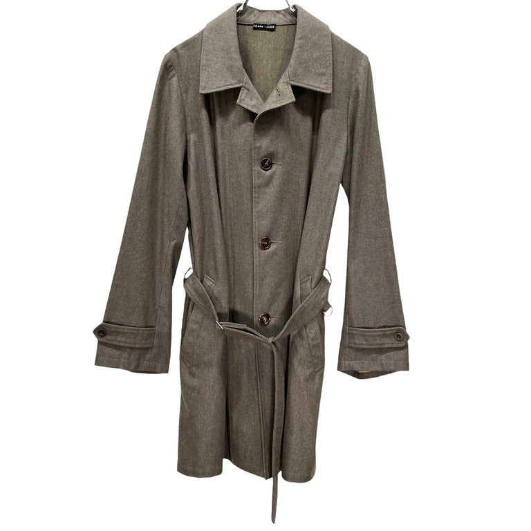 FRANK LEDER カーキグレーウールミドルステンカラーコート アウター ジャケット ミリタリー Dカン フランクリーダー メンズ レディース ユニセックス